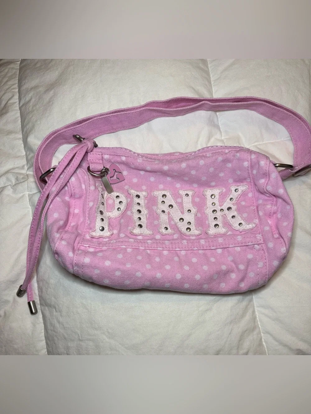 Pink mini barrel bags
